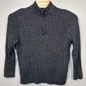 Denver‎ Hayes Dark Charcoal Cable Knit 1/4 Quarter Zip Sweater Men’s 2XL